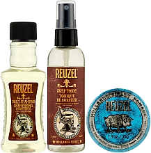 Набор - Reuzel Blue Kit (h/pomade/35g + h/tonic/100ml + shm/100ml) — фото N2