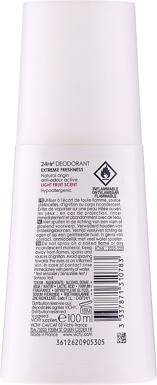 Дезодорант-спрей - Vichy Deodorant Ultra Frais 24h Parfum Fruite Spray — фото N2