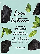 Парфумерія, косметика Скраб-шампунь для волосся з вугіллям і органічною м'ятою - Oriflame Love Nature