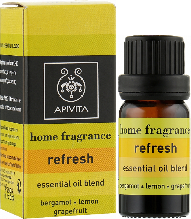 Композиція ефірних олій - Apivita Aromatherapy Essential Oil Refresh — фото N2