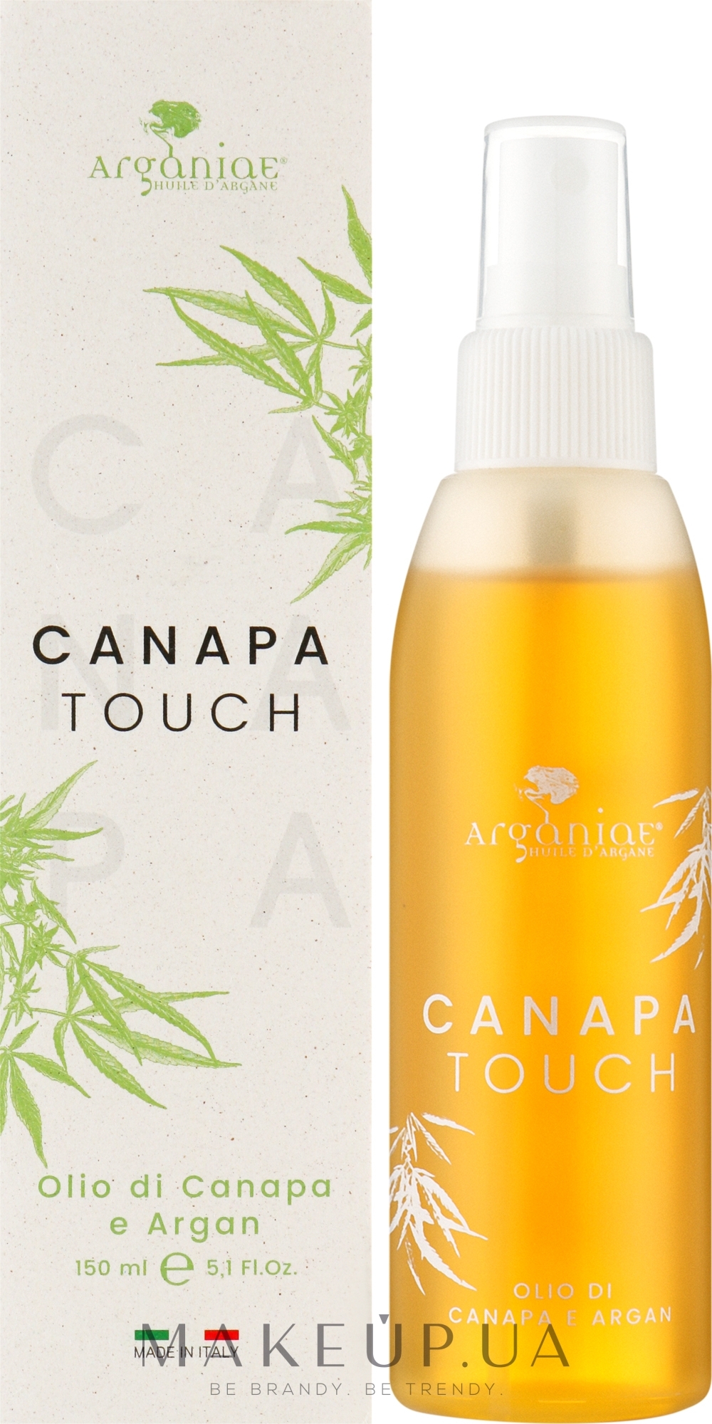 Конопляное и аргановое масло для наиболее чувствительной кожи лица и тела - Arganiae Canapa Touch Hemp and Argan Oil — фото 150ml