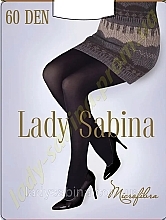 Колготы женские "Microfibra" 60 Den, beige - Lady Sabina — фото N2
