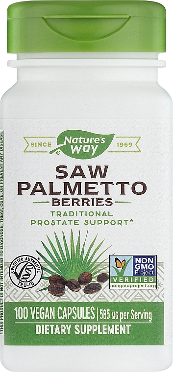 Пищевая добавка "Ягоды пальмы сереноа" - Nature’s Way Saw Palmetto Berries — фото N1