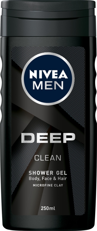 Гель для душу  - NIVEA MEN Deep Clean Shower Gel — фото N1