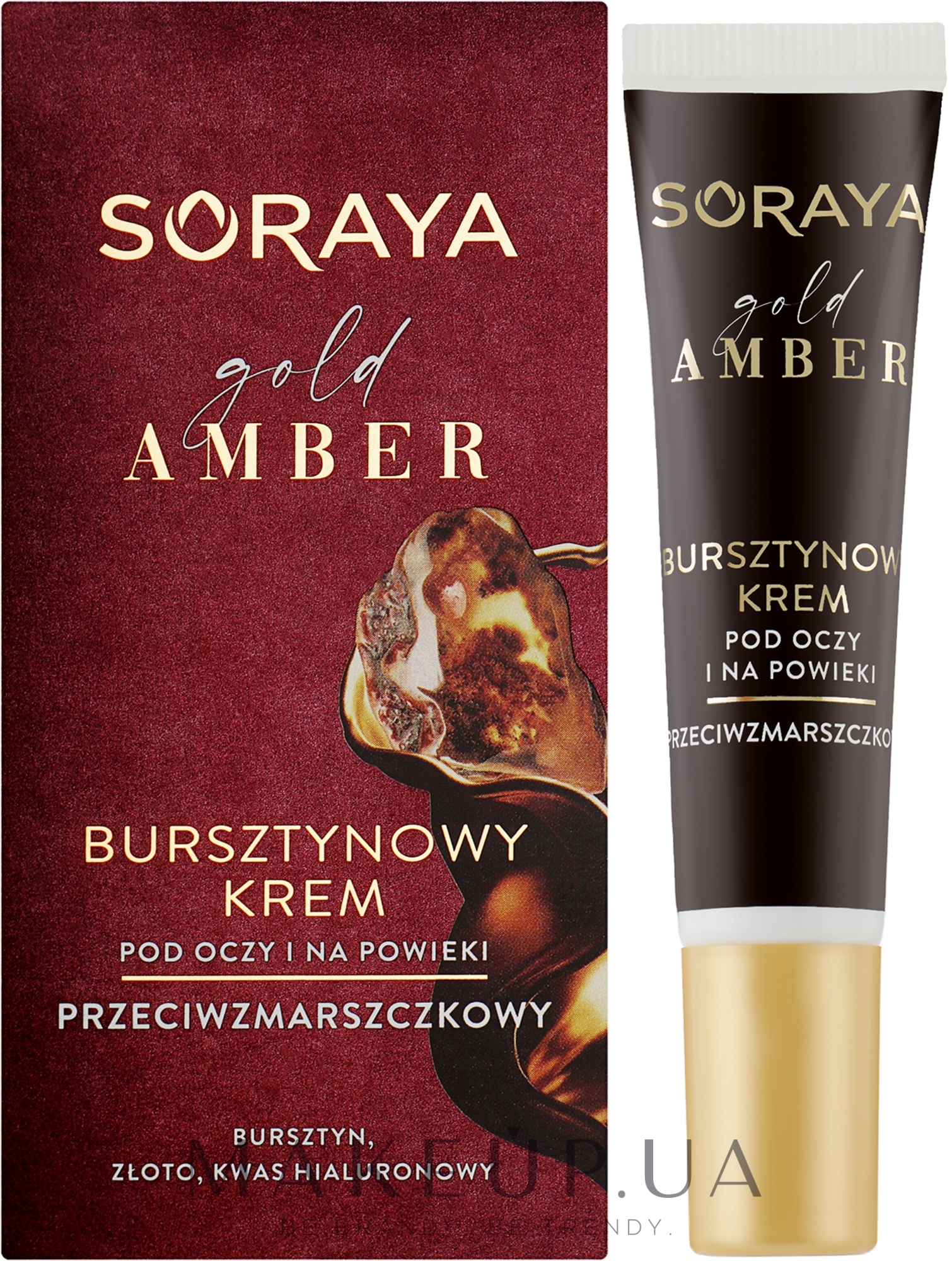 Крем проти зморщок для очей і повік - Soraya Gold Amber — фото 15ml