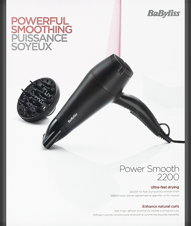 Фен для волос - BaByliss Power Smooth 2200 D215DE — фото N2