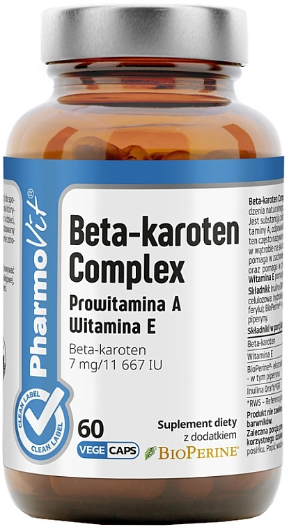 Харчова добавка "Бета-каротин" - Pharmovit Beta-Сarotene Complex — фото N1