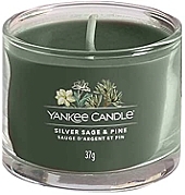 Ароматична міні-свічка у склянці - Yankee Candle Silver Sage & Pine — фото N1