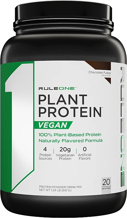 Протеїн рослинний "Шоколад" - Rule One Plant Protein Vegan Chocolate Fudge — фото N1
