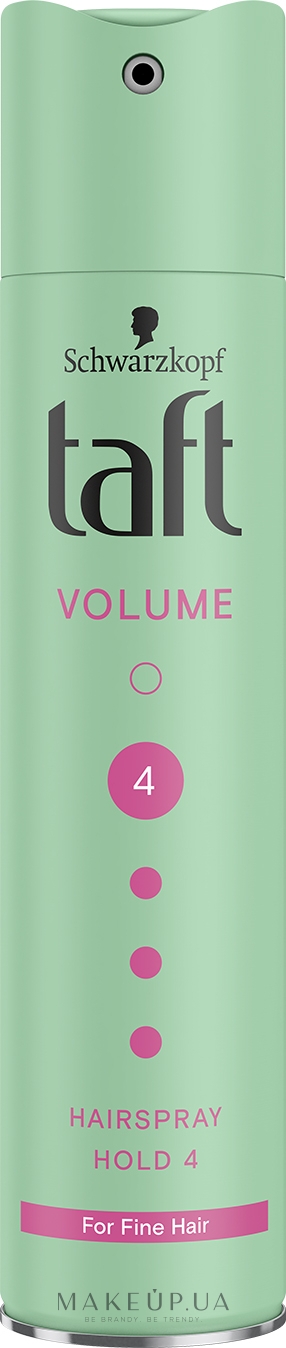 Лак для волосся "Об'єм", надсильна фіксація 4 - Taft True Volume 4 — фото 250ml