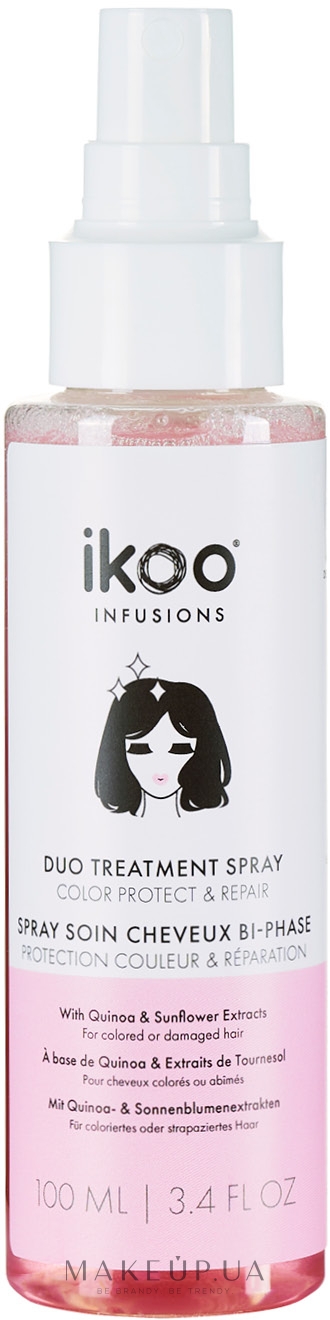 Спрей для волос "Защита и восстановление" - Ikoo Infusions Duo Treatment Spray Color Protect & Repair — фото 100ml