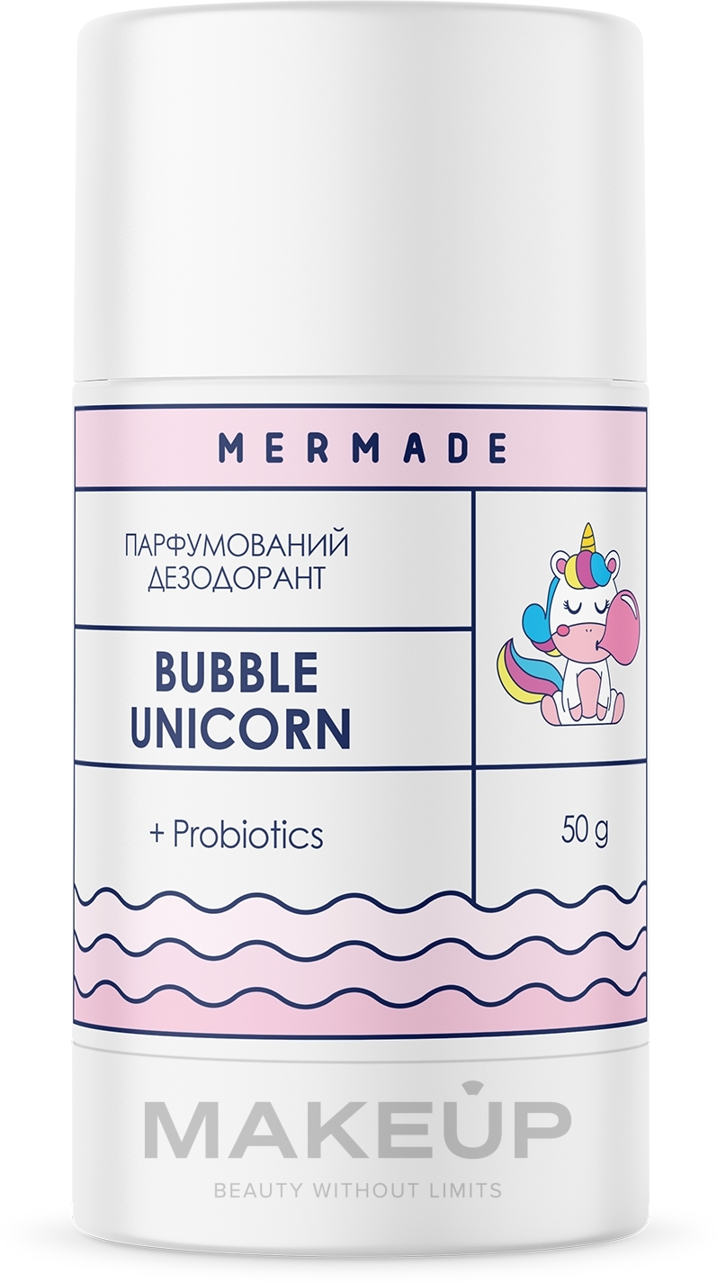 Парфумований дезодорант з пробіотиком - Mermade Bubble Unicorn — фото 50g