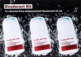 Парфумерія, косметика Набір - Recipe for Men Giftbox Antiperspirant Deodorant (deo/3x60ml)