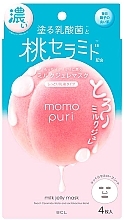 Тканевая маска с молоком и пребиотиками - BCL Momo Puri Milk Jelly Mask — фото N1