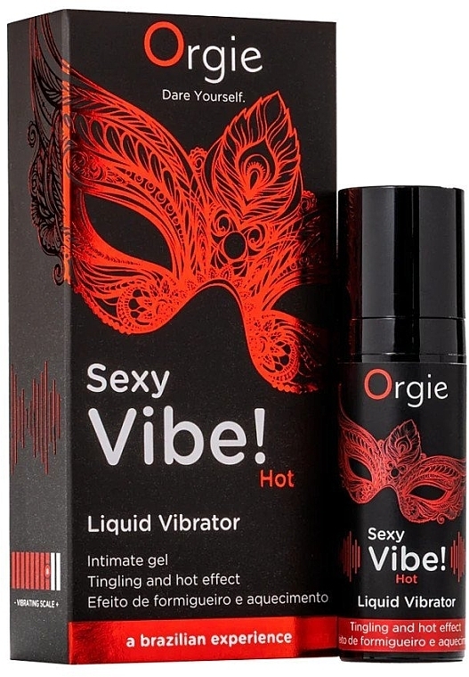 Збудливий гель із зігрівальним ефектом - Orgie Sexy Vibe! Hot Liquid Vibrator Intimate Gel — фото N2