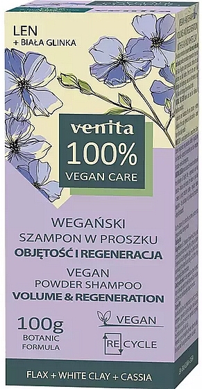 Шампунь для об'єму та регенерації - Venita Vegan Powder Shampoo Volume & Regeneration — фото N1