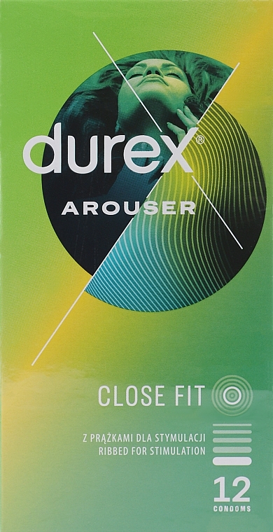 Презервативи ребристі, 12 шт. - Durex Arouser — фото N1