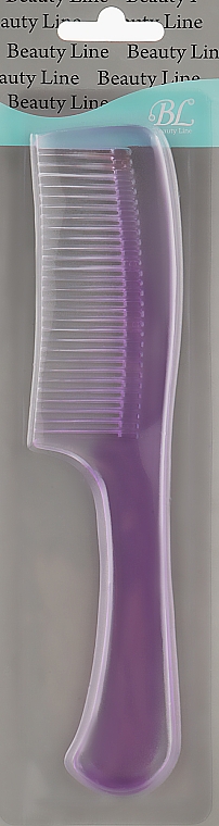 Гребень для волос с ручкой, большой, фиолетовый - Beauty Line