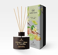 Аромадифузор - Mira Max Ginger Lime & Vanilla Fragrance Diffuser With Reeds Premium Edition — фото N1