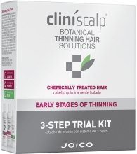 Парфумерія, косметика Система для тонкого фарбованого волосся - Joico Cliniscalp 3-step Trial Kit For Chemically Treated Hair Early Stages (shmp/100ml + cond/100ml + treat/50ml)