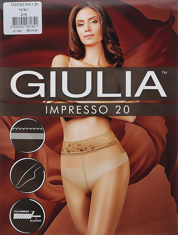 Колготки для жінок "Impresso " 20 Den, nero - Giulia