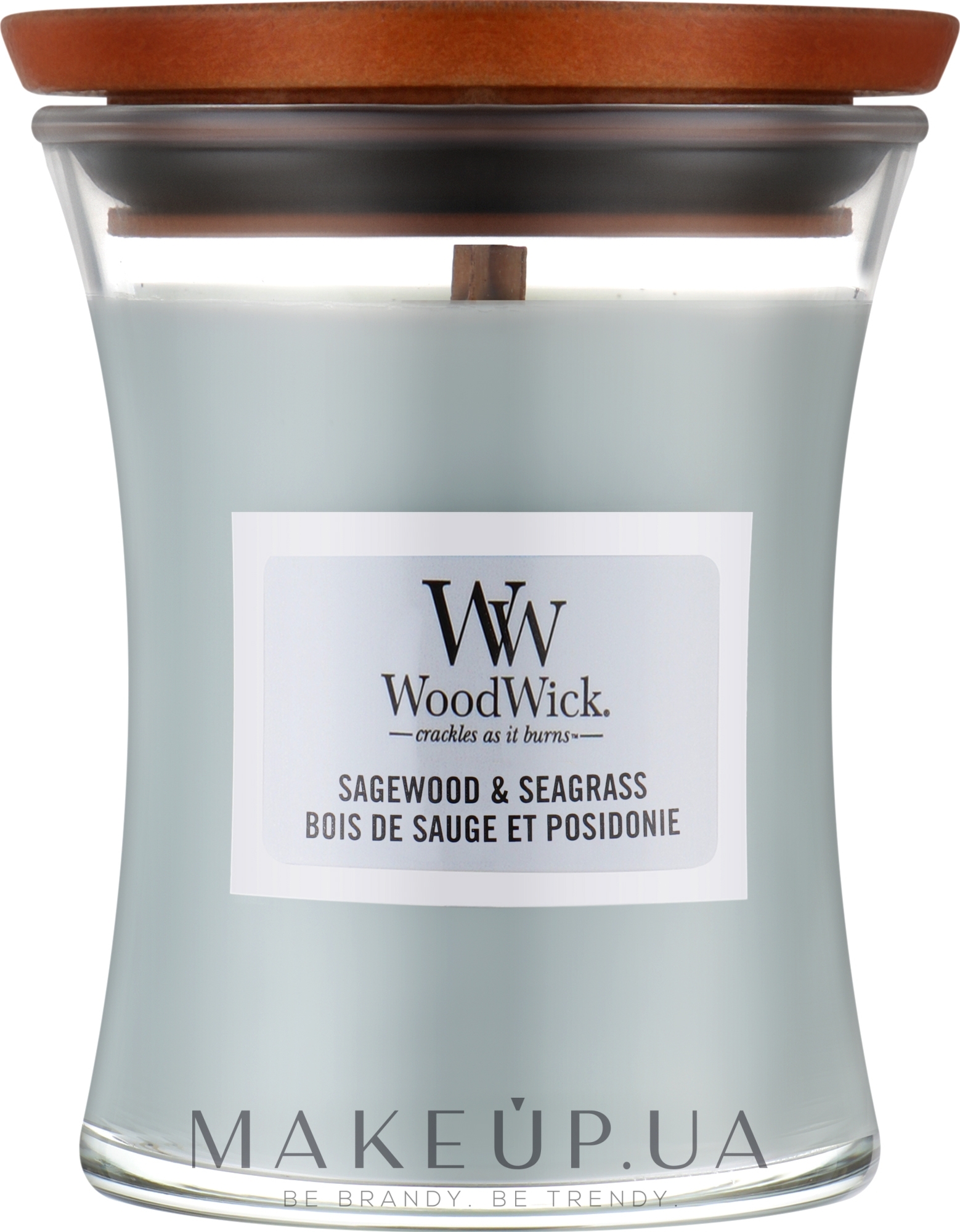 Ароматическая свеча - WoodWick Sagewood & Seagrass Candle — фото 275g