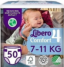 Парфумерія, косметика Підгузки Comfort 4 (7-11 кг), 50 шт. - Libero