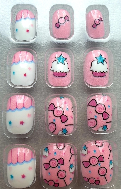 Накладные самоклеящиеся ногти для детей "Конфета", 979 - Deni Carte Tipsy Kids  — фото N7