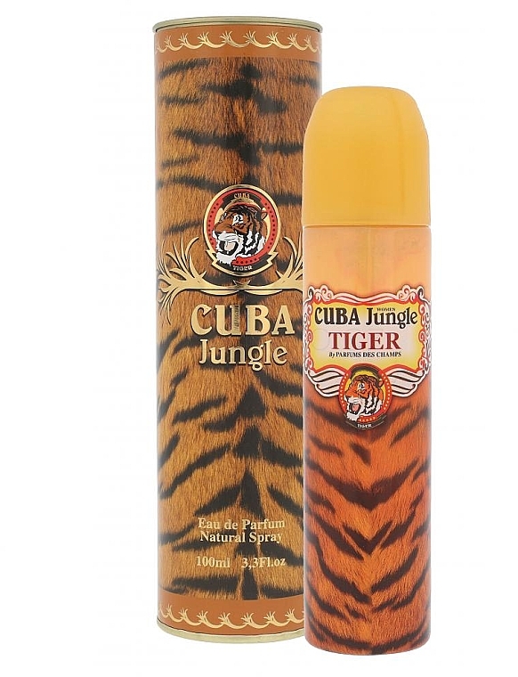 Cuba Jungle Tiger - Набор (edp/100ml + edp/35ml + edp/15ml + b/spray/200ml + b/lot/200ml) — фото N4