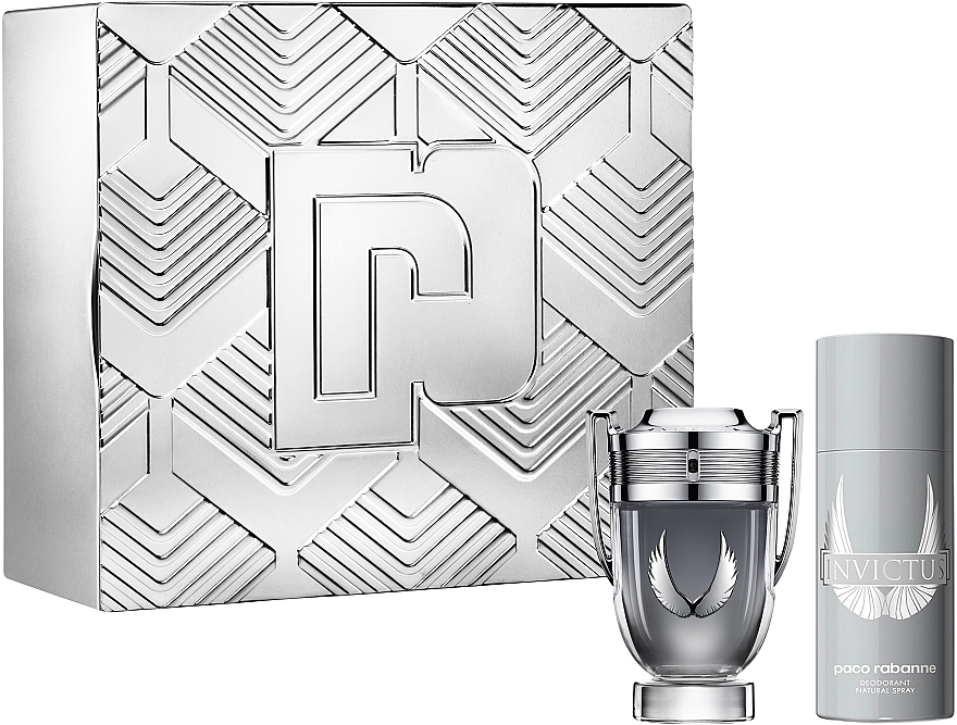 Paco Rabanne Invictus Platinum - Набор (edp/100ml + deo/150ml) — фото N1
