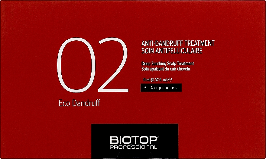 Ампули для волосся проти лупи - Biotop 02 Eco Dandruff Treatment Ampoules — фото N1