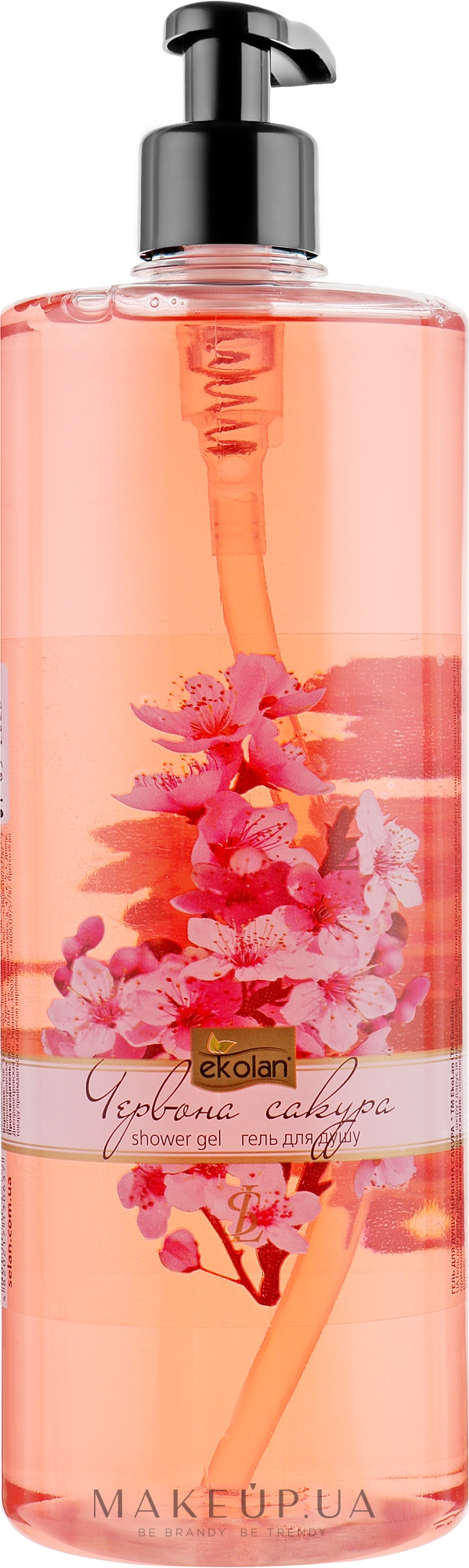 Гель для душу "Червона сакура" з дозатором - EcoLan — фото 1000ml