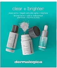 Парфумерія, косметика Набір - Dermalogica Clear & Brighten Kit (microf/30ml + cl/gel/50ml + serum/10ml)