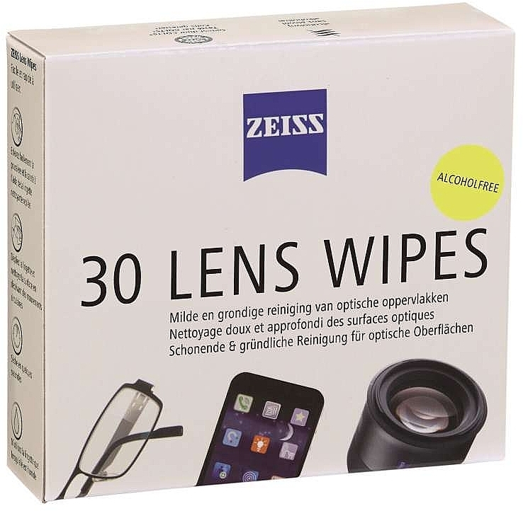 Безспиртовые салфетки для чистки очков и линз - Zeiss Lens Wipes Alcohol Free — фото N1