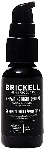 Відновлювальна нічна сироватка для обличчя - Brickell Men's Products Repairing Night Serum — фото N1