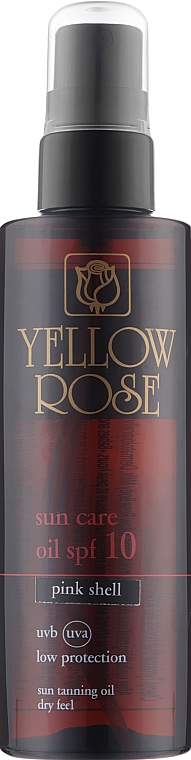 Масло-активатор загара "Pink Shell" - Yellow Rose Sun Care Oil Spf10 Pink Shell — фото N1