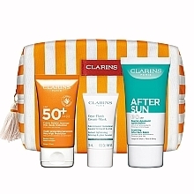 Парфумерія, косметика Набір, 5 продуктів - Clarins Sun Face Expert