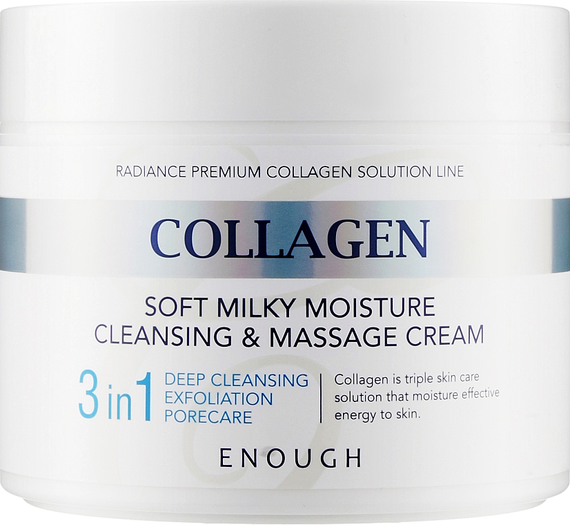 Очищающий массажный крем для лица и тела - Enough Collagen Soft Milky Moisture Cleansing & Massage Cream