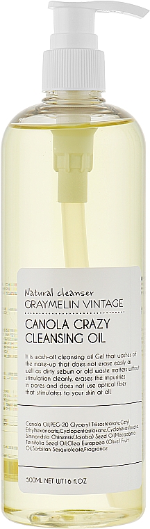 Гідрофільна олія з канолою - Graymelin Canola Crazy Cleansing Oil