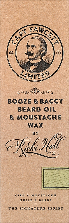 Набор - Captain Fawcett Ricki Hall's Booze & Baccy (beard/oil/50ml + wax/15ml) — фото N1