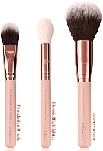 Набір пензлів для макіяжу, 14 шт. - Luvia Cosmetics Rose Golden Vintage Essential Brushes Set — фото N4