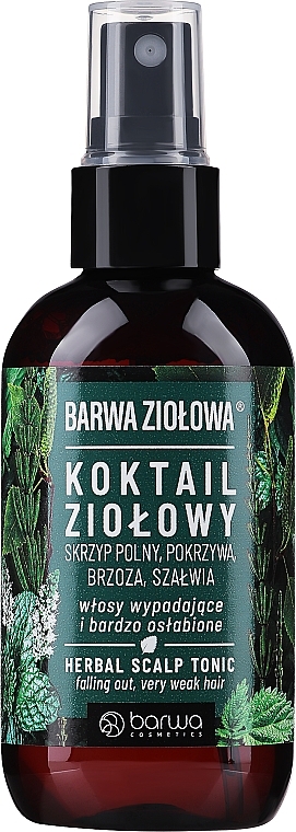 Трав'яний коктейль-спрей для ослабленого волосся - Barwa Herbal Cocktail