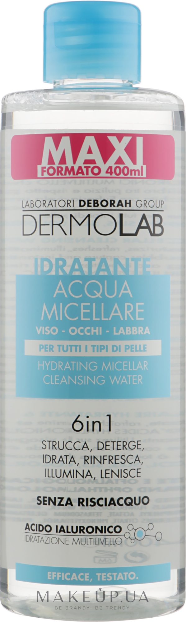 Міцелярна вода 6 в 1 - Deborah Dermolab Water 6 In 1 — фото 400ml
