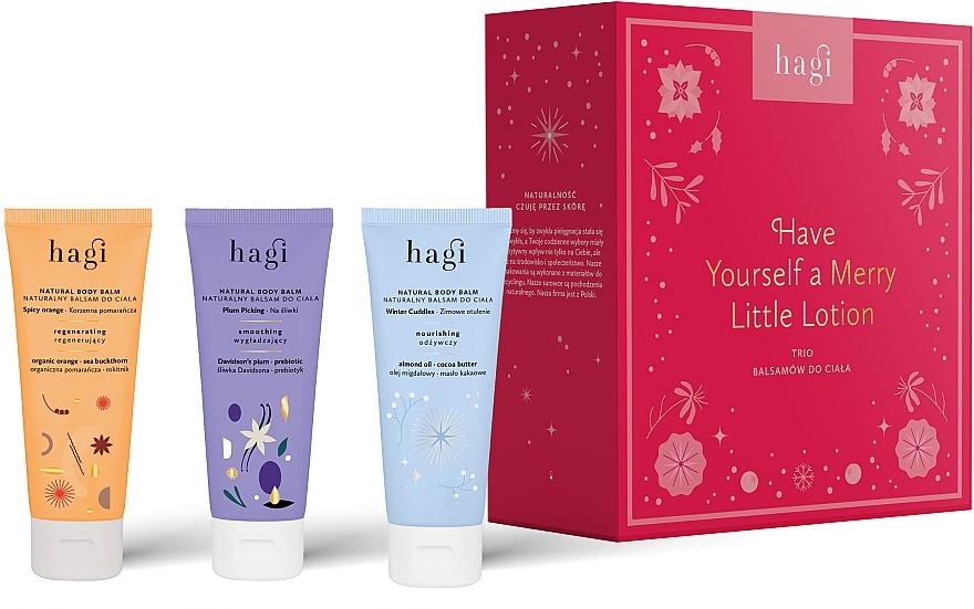 Набор - Hagi Have A Yourself A Merry Little Lotion (b/balm//3х75ml) — фото N1