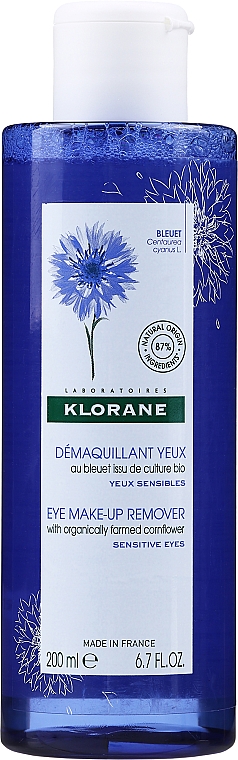 Двухфазный лосьон для снятия макияжа с глаз - Klorane Eye Make-up Remover with Soothing Cornflower — фото N3