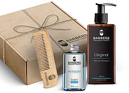 Духи, Парфюмерия, косметика УЦЕНКА Набор - Barbers Ultra Men's Set (shmp/400l + after/shave/lotion/100ml + comb/for/beard/and/mustache) *