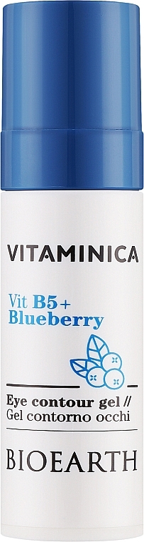 Гель для контура глаз - Bioearth Vitaminica Vit B5 + Blueberry Eye Contour Gel