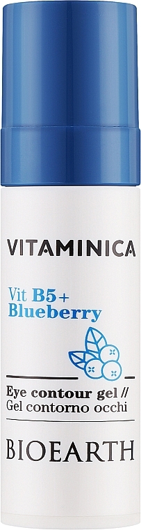 Гель для контура глаз - Bioearth Vitaminica Vit B5 + Blueberry Eye Contour Gel — фото N1