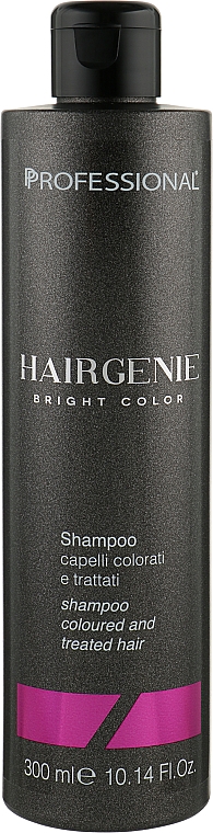 Шампунь для блиску фарбованого й пошкодженого волосся - Professional Hairgenie Bright Color Shampoo — фото N1