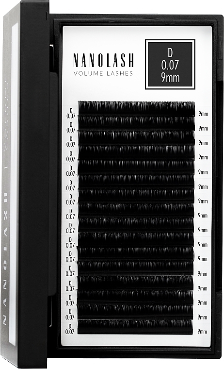 Накладные ресницы D, 0.07 (9 мм) - Nanolash Volume Lashes — фото N5